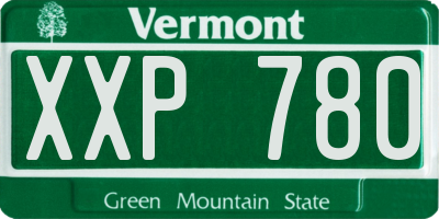 VT license plate XXP780