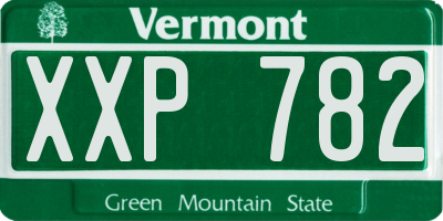 VT license plate XXP782