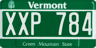 VT license plate XXP784