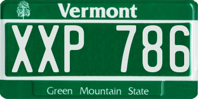 VT license plate XXP786