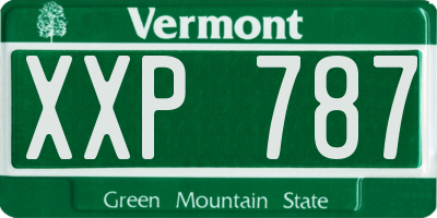 VT license plate XXP787