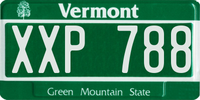 VT license plate XXP788