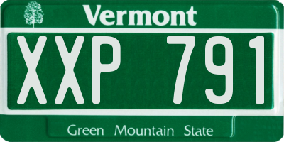 VT license plate XXP791