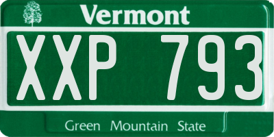 VT license plate XXP793