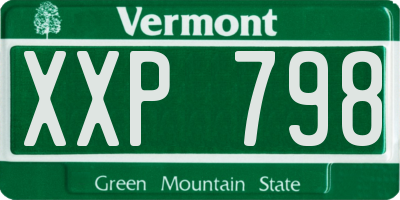 VT license plate XXP798