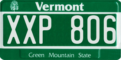 VT license plate XXP806