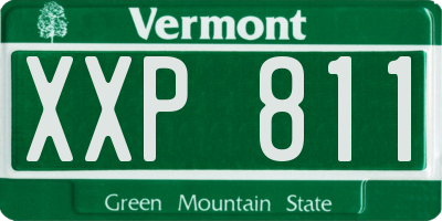 VT license plate XXP811