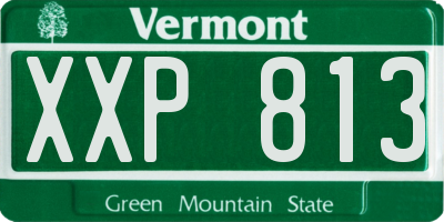 VT license plate XXP813