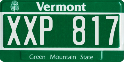 VT license plate XXP817