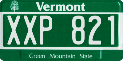 VT license plate XXP821