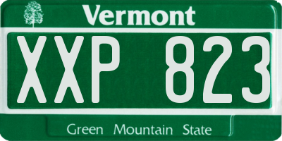 VT license plate XXP823