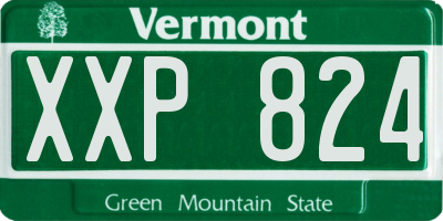 VT license plate XXP824