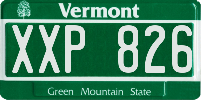 VT license plate XXP826