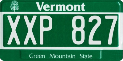 VT license plate XXP827