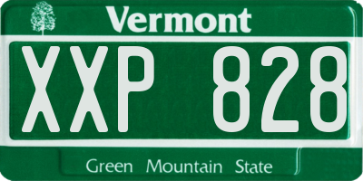 VT license plate XXP828
