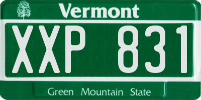 VT license plate XXP831