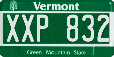 VT license plate XXP832