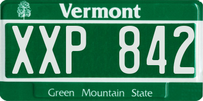 VT license plate XXP842