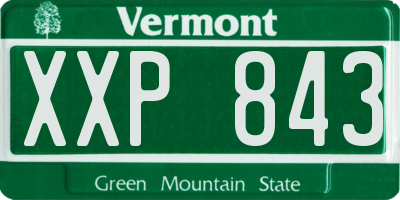VT license plate XXP843