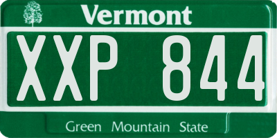 VT license plate XXP844