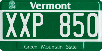 VT license plate XXP850