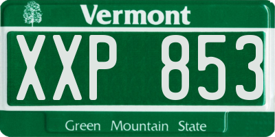VT license plate XXP853
