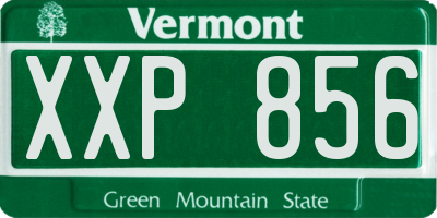 VT license plate XXP856