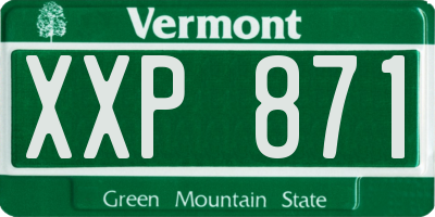 VT license plate XXP871