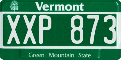 VT license plate XXP873