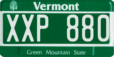 VT license plate XXP880