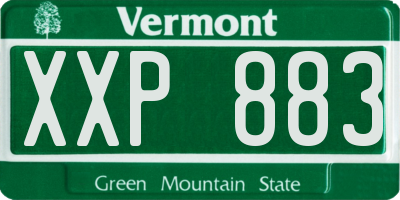 VT license plate XXP883