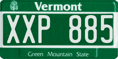 VT license plate XXP885