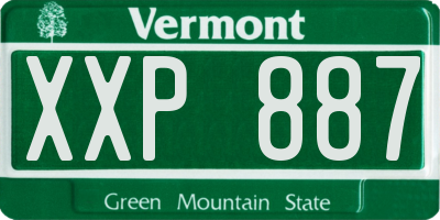 VT license plate XXP887