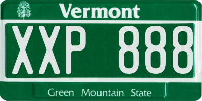 VT license plate XXP888