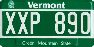 VT license plate XXP890