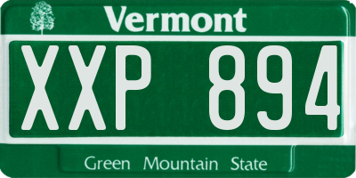VT license plate XXP894