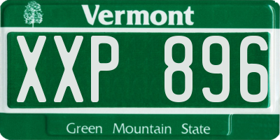 VT license plate XXP896