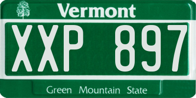 VT license plate XXP897