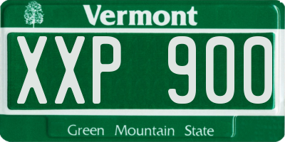 VT license plate XXP900