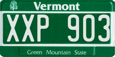 VT license plate XXP903