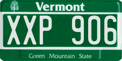 VT license plate XXP906