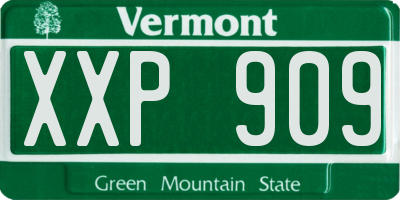 VT license plate XXP909