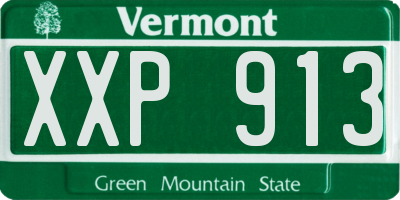 VT license plate XXP913