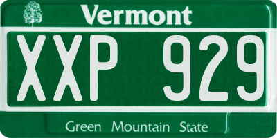 VT license plate XXP929