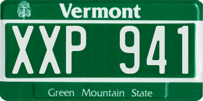 VT license plate XXP941