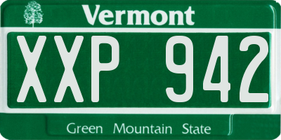 VT license plate XXP942