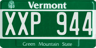 VT license plate XXP944