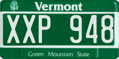 VT license plate XXP948
