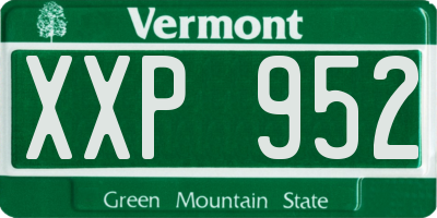 VT license plate XXP952
