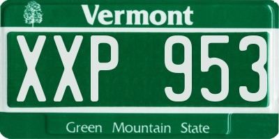 VT license plate XXP953